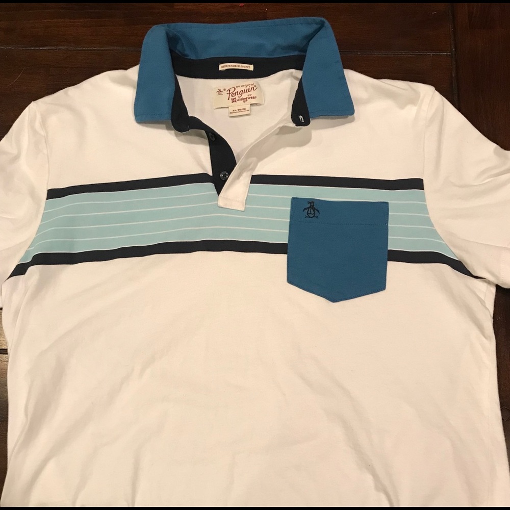 Original Penguin Heritage Slim Fit Polo XL Pocket